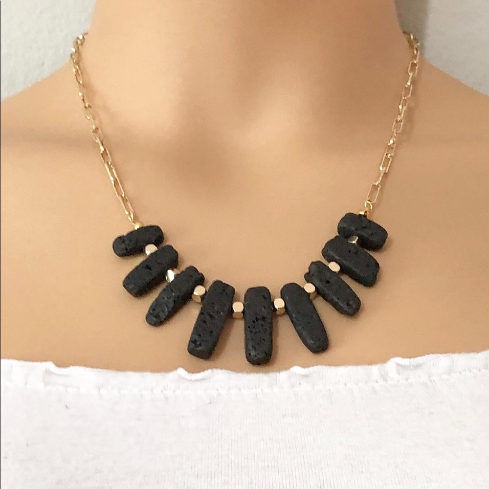 Sold Midnight collection - Black & Gold Plated Nec